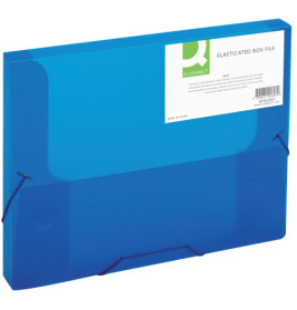 Heftbox A4 Q-CONNECT transluzent blau