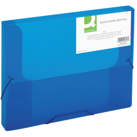 Heftbox A4 Q-CONNECT transluzent blau