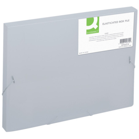 Heftbox A4 Q-CONNECT farblos transparent
