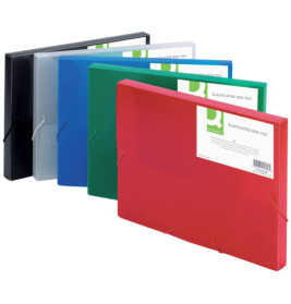 Heftbox A4 Q-CONNECT transluzent schwarz