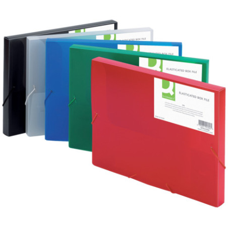 Heftbox A4 Q-CONNECT transluzent schwarz