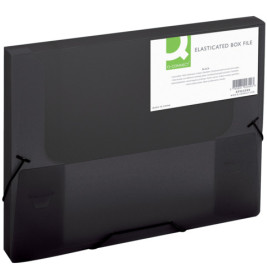 Heftbox A4 Q-CONNECT transluzent schwarz