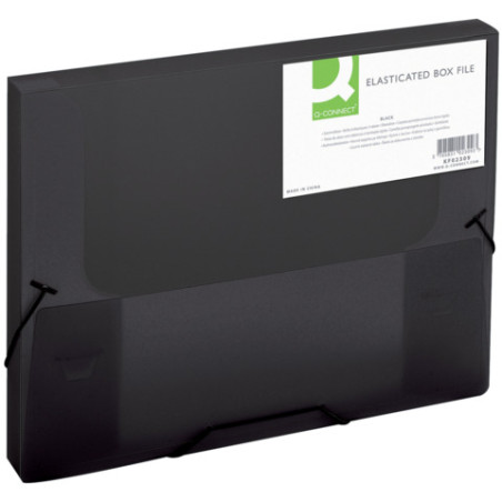 Heftbox A4 Q-CONNECT transluzent schwarz