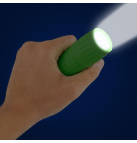 TRENDHAUS Taschenlampe 9 LEDs | Handliches Flashlight | Ideal für Camping & Notfall | Bunt sortiert