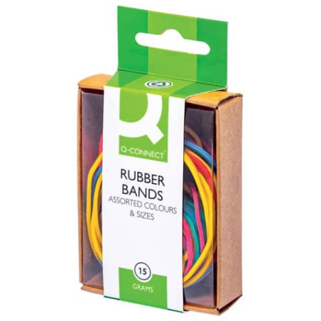 Gummiringe sort. 15 g, bunt