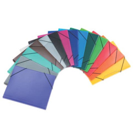 Gummizugmappe A3 PP transl. braun