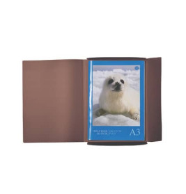 Gummizugmappe A3 PP transl. braun