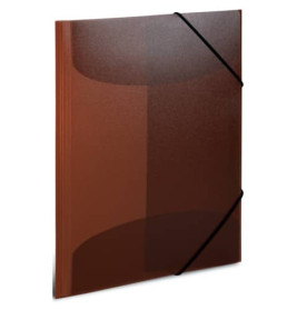 Gummizugmappe A3 PP transl. braun