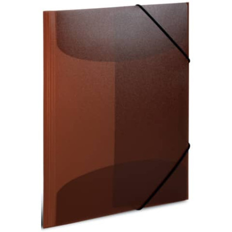 Gummizugmappe A3 PP transl. braun