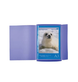 Gummizugmappe A3, PP transl. violett