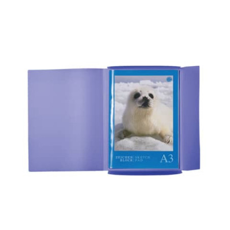 Gummizugmappe A3, PP transl. violett