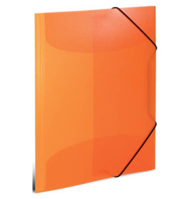 Gummizugmappe A3 PP transl. orange