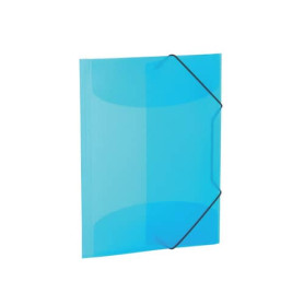 Gummizugmappe A3, PP, transl. hellblau