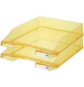 PBS Deutschland Nord Briefkorb C4 Transparent Gelb – Stapelbar & übersichtlich