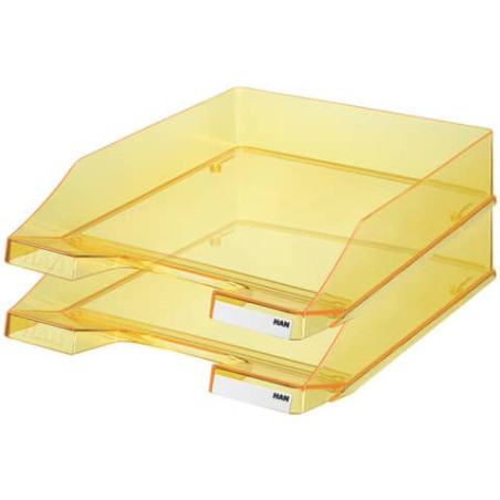 PBS Deutschland Nord Briefkorb C4 Transparent Gelb – Stapelbar & übersichtlich