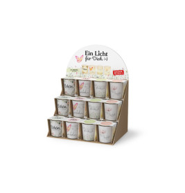 Teelichthalter Lovvely Greetin gs sortiert     FÜR DICH