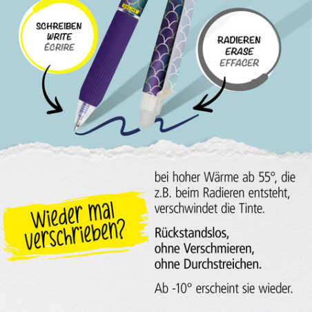 Gel-Mine, radierbar, rotschr.