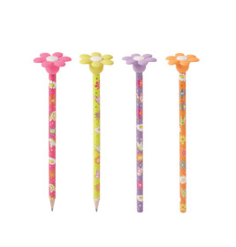 GFH BLEISTIFT & RADIERER BLUME 4-fach sortiert