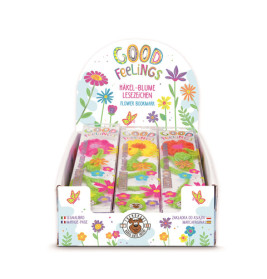 GFH LESEZEICHEN Häkel-Blume 3-fach sortiert