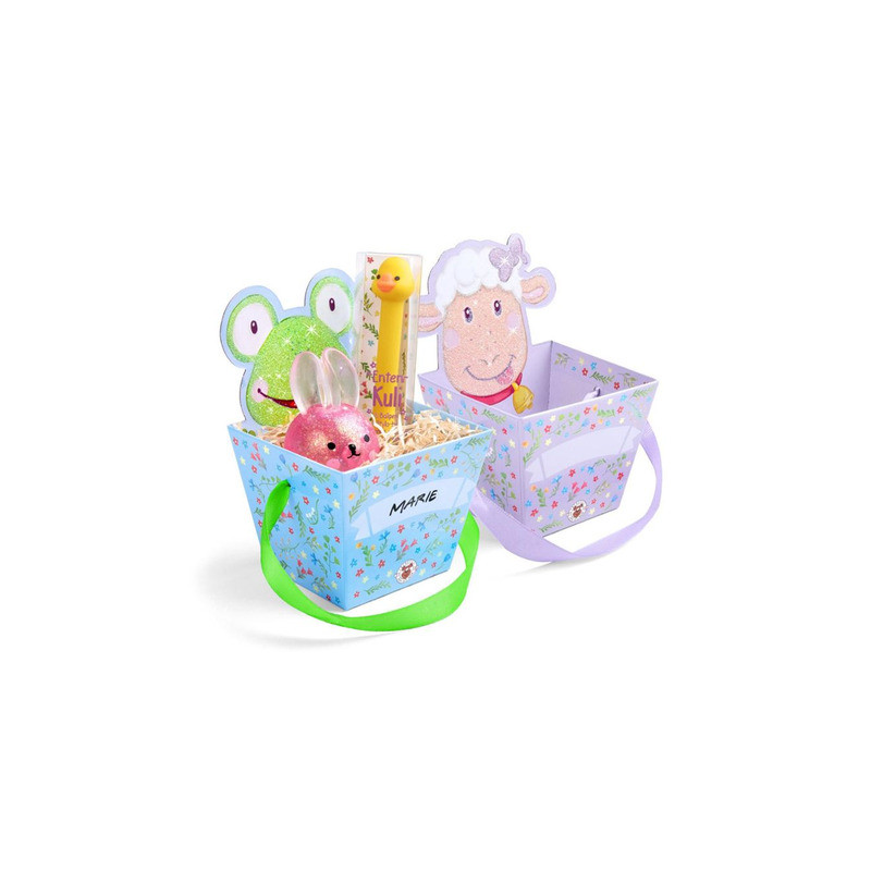 T&FS Geschenkkörbchen Glitzer 4-fach sortiert