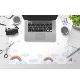 PBS Deutschland Nord Schreibunterlage Rainbow blanc | 25 Blatt unliniertes Papier | Schreibtisch Schutz