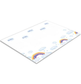 PBS Deutschland Nord Schreibunterlage Rainbow blanc | 25 Blatt unliniertes Papier | Schreibtisch Schutz