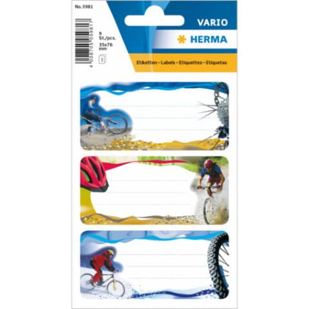 Buchschild Mountainbike 76x35 mm, 6 St.