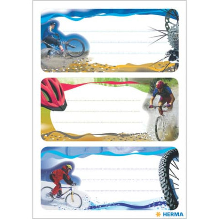 Buchschild Mountainbike 76x35 mm, 6 St.