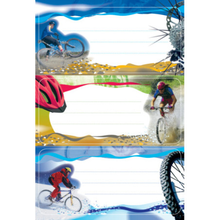 Buchschild Mountainbike 76x35 mm, 6 St.