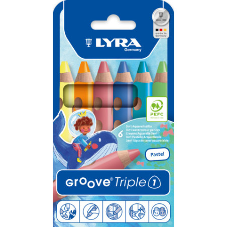 LYRA Groove Triple 1 Pastell Kartonetui K06