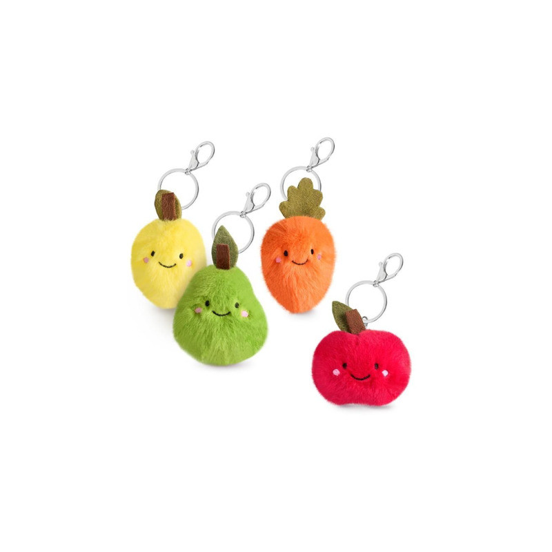 PLÜSCH-SCHLÜSSELANHÄNGER FRÜCHTE, 4-F.SO