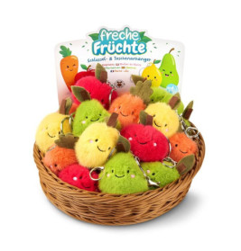 PLÜSCH-SCHLÜSSELANHÄNGER FRÜCHTE, 4-F.SO