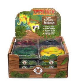 ZOO STRETCHY-SCHLANGE 30CM, 4-F.SORT