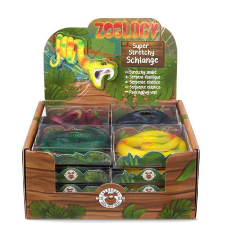 ZOO STRETCHY-SCHLANGE 30CM, 4-F.SORT