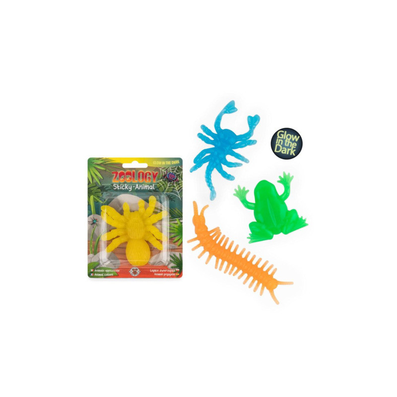 ZOO STICKYTIER NACHTLEUCHTEND, 4-FACH SO