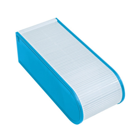 Karteibox A8 500 gefüllt blau