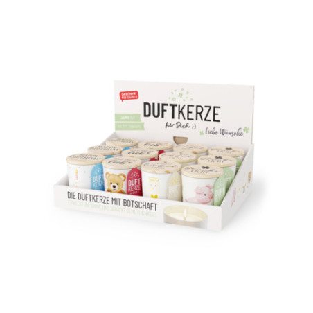 Duftkerze im Glas Liebe Wünsch e - sortiert