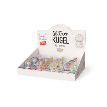 Glitzerkugel Liebe Wünsche sor tiert