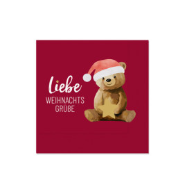Weichnachten Servietten Bär