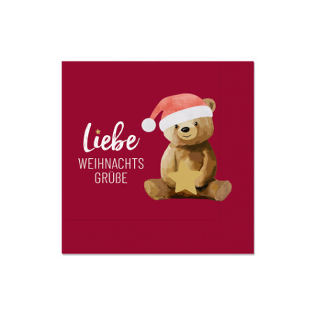 Weichnachten Servietten Bär