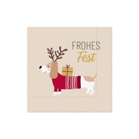 Weihnachten Servietten Dackel