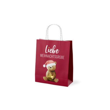 Geschenktragetasche Bär Weihnachten