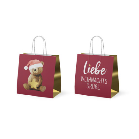 Geschenktragetasche mini Bär Weihnachten