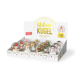Schneekugel Weihnachten mini sortiert