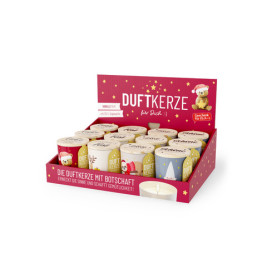 Duftkerze Happy Christmas sortiert