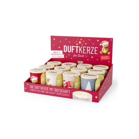 Duftkerze Happy Christmas sortiert