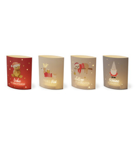Poesielicht Happy Christmas sortiert