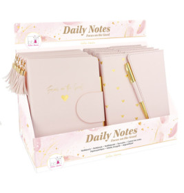 Notizbuch rosa Daily Notes mit Stift