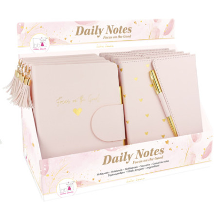 Notizbuch rosa Daily Notes mit Stift