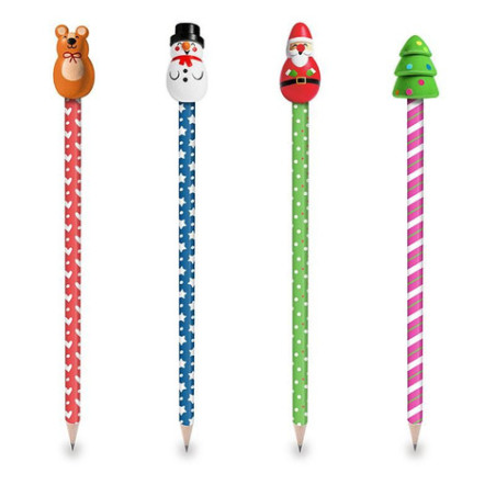 BLEISTIFT MIT TOPPER, 4-fach sortiert